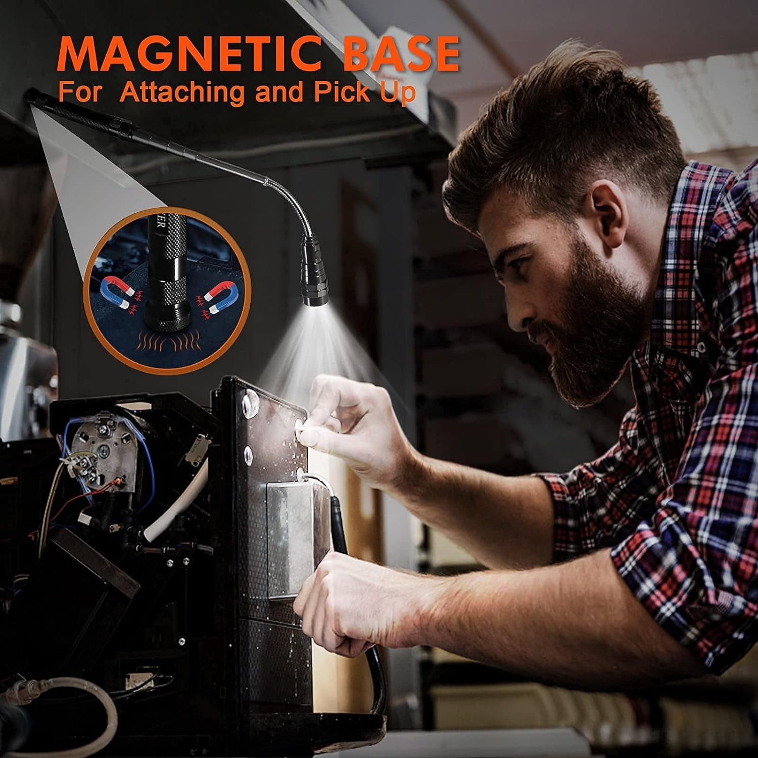 LED Telescoping Magnetic Pickup Tool