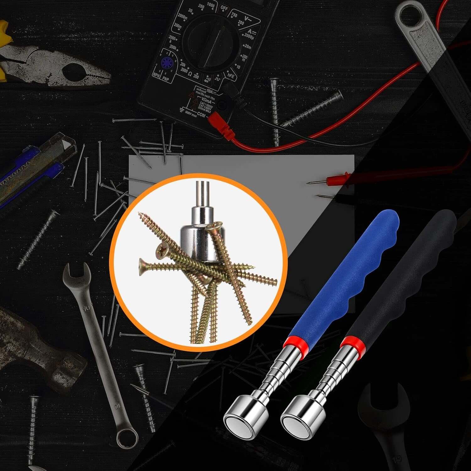 Telescoping Magnetic Pickup Tool 20 Lbs. Extension Tool Telescoping 30 Inch 