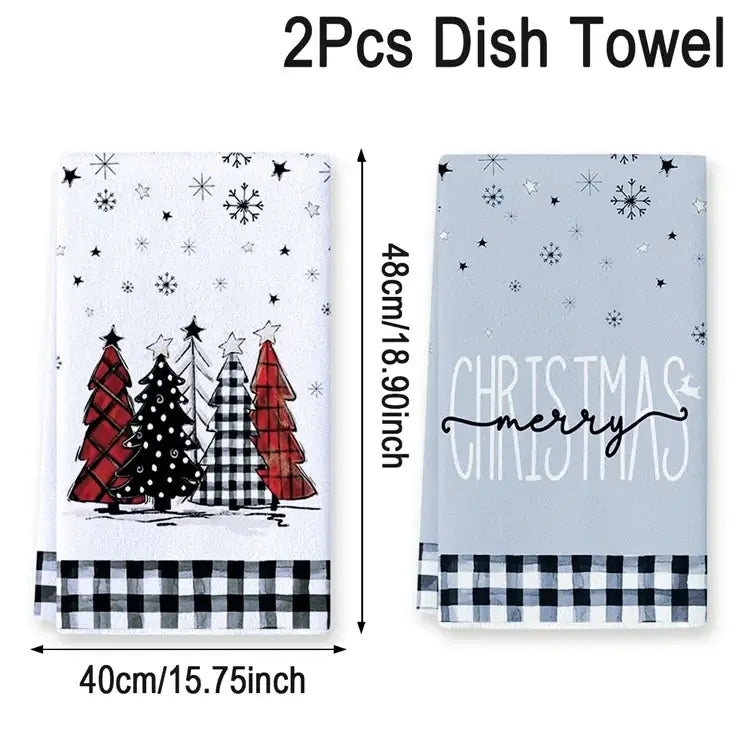 Christmas Kitchen Dish Towels Decor