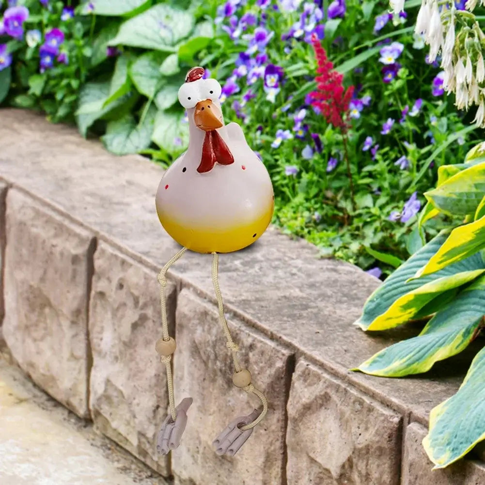 Big-eyed Chicken Statue Long Feet Creative Sculptures