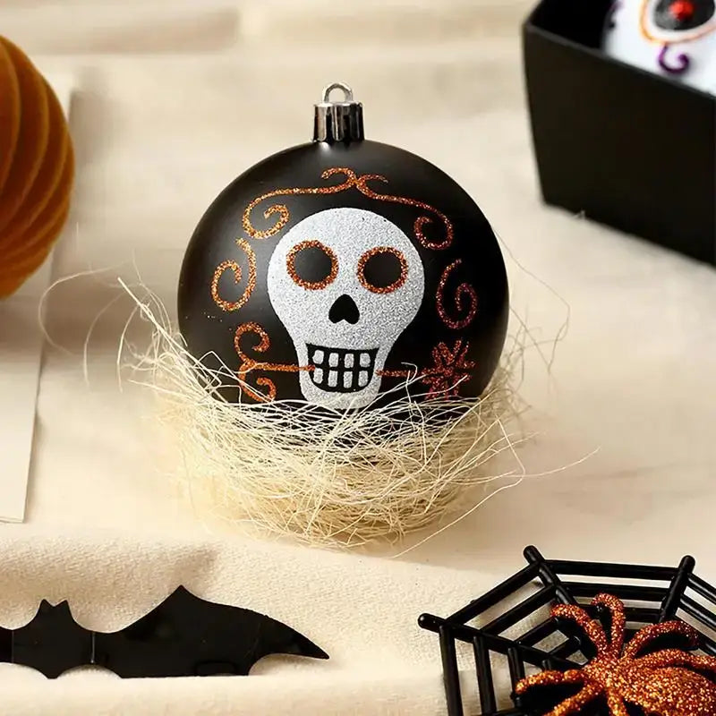 Halloween Tree Ornaments Skulls & Pumpkins