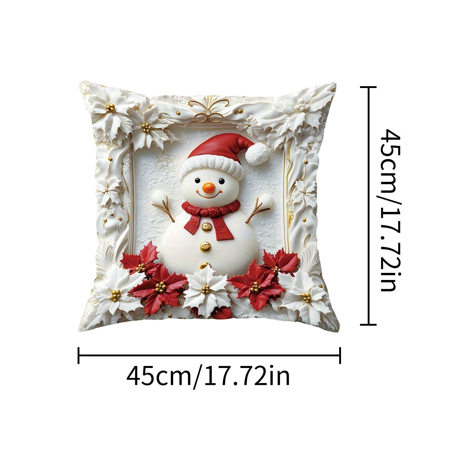 The 1-piece 2D Christmas pillow cover is a simple yet stylish way to add holiday spirit to your home. Featuring vibrant, festive designs such as snowflakes, Santa, or reindeer.