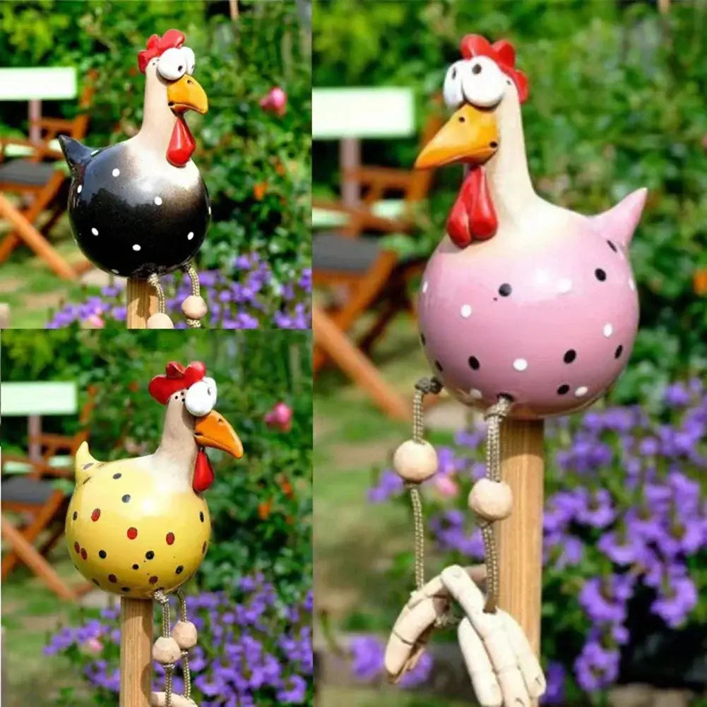 Big-eyed Chicken Statue Long Feet Creative Sculptures