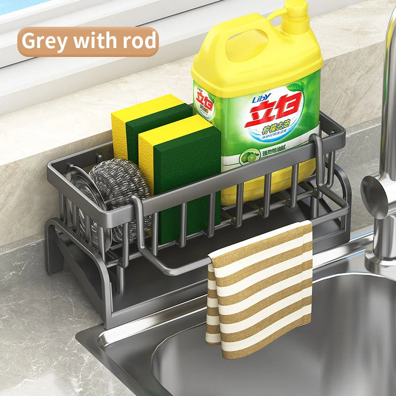 The Multi-Functional Sink Caddy Organizer, measuring 9.1