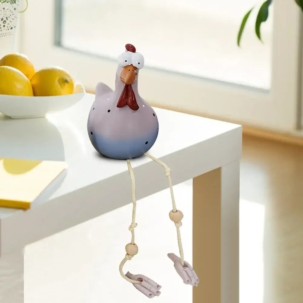 Big-eyed Chicken Statue Long Feet Creative Sculptures