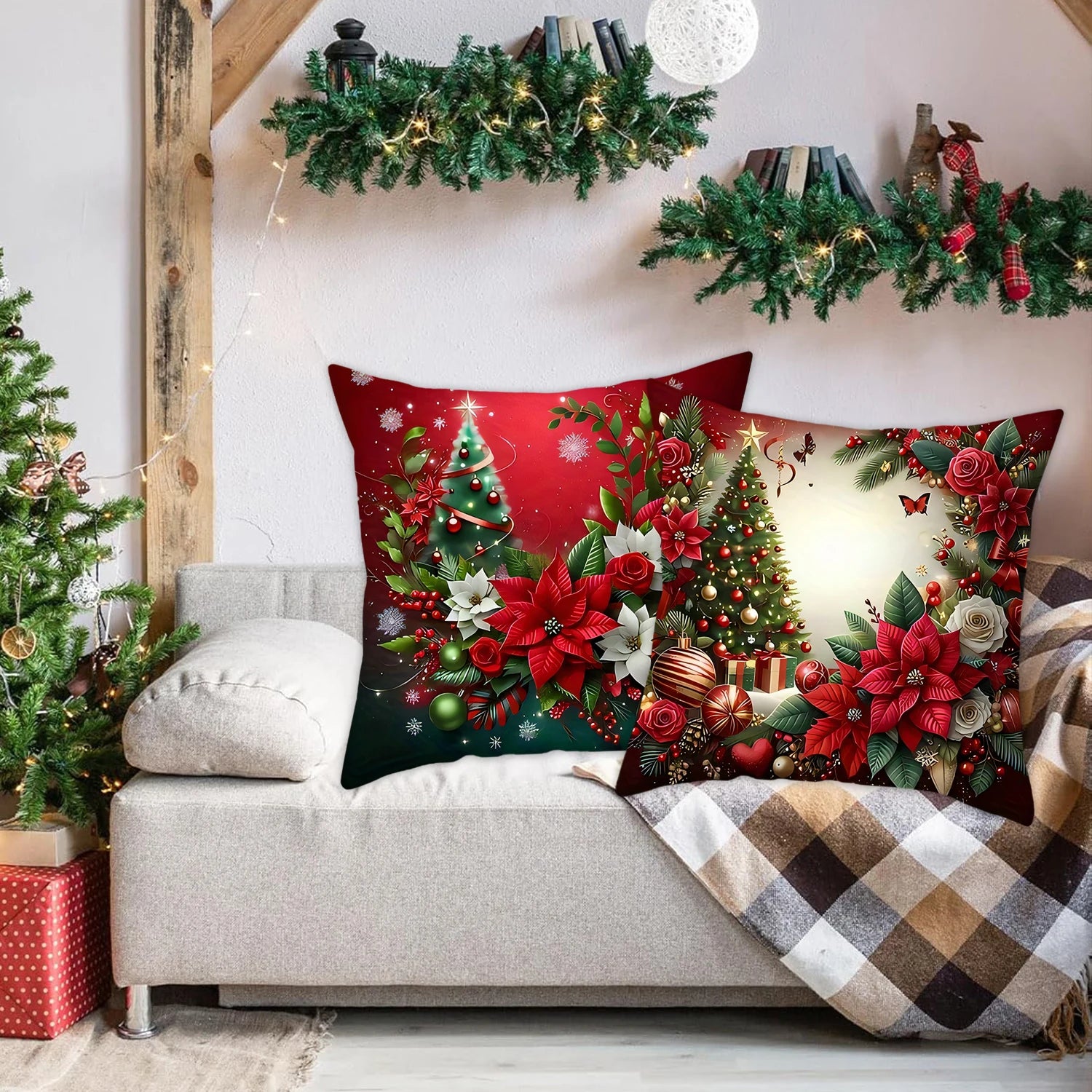The 1-piece 2D Christmas pillow cover is a simple yet stylish way to add holiday spirit to your home. Featuring vibrant, festive designs such as snowflakes, Santa, or reindeer, this pillow cover instantly transforms any couch or chair into a cozy Christmas corner.