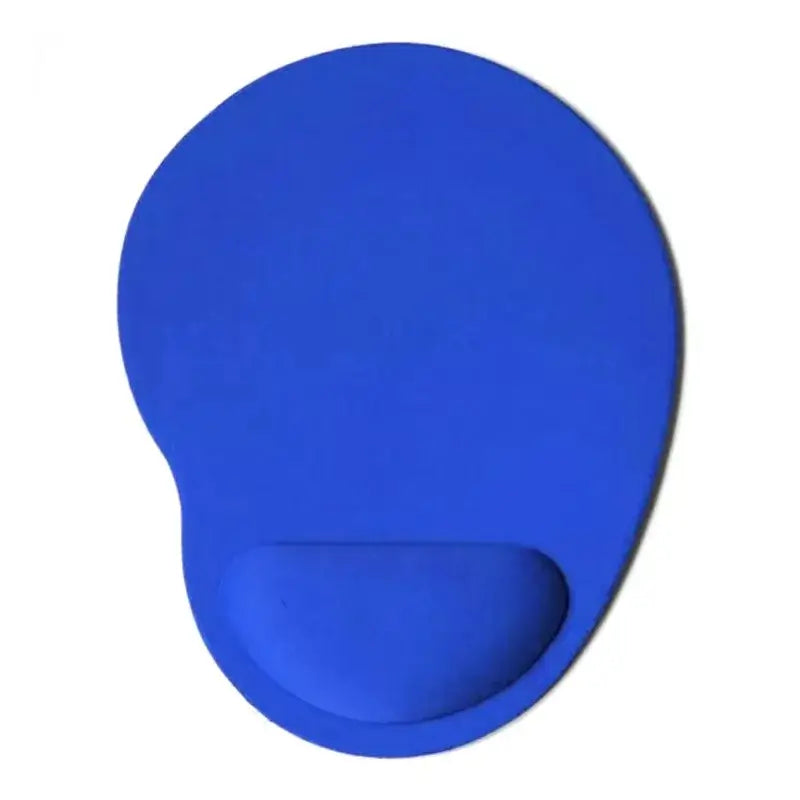 Blue Ergonomic Wrist Rest Mouse Pad with gel wrist support, designed for comfort and precision in both work and gaming environments.