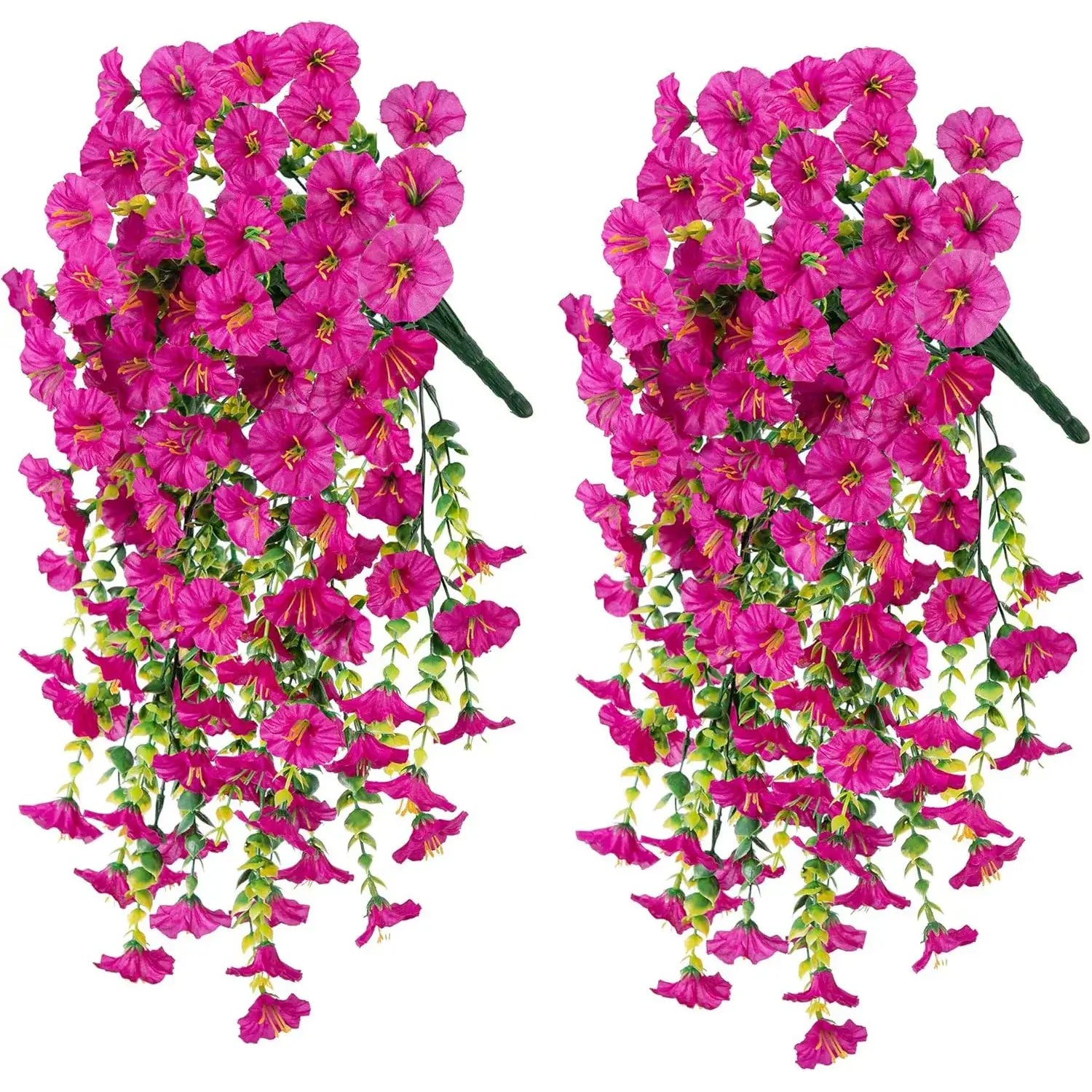 2pcs Artificial Hanging Flowers UV-Resistant