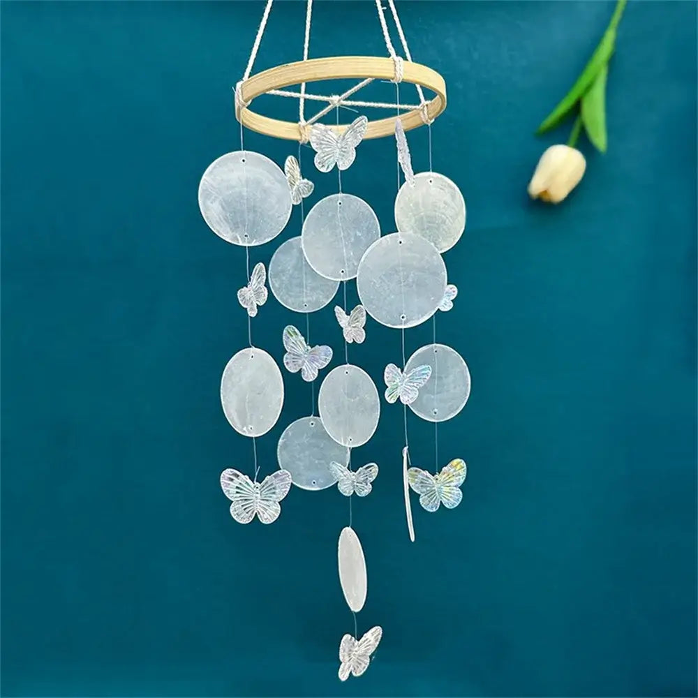 Handmade Rainbow Shell Wind Chimes
