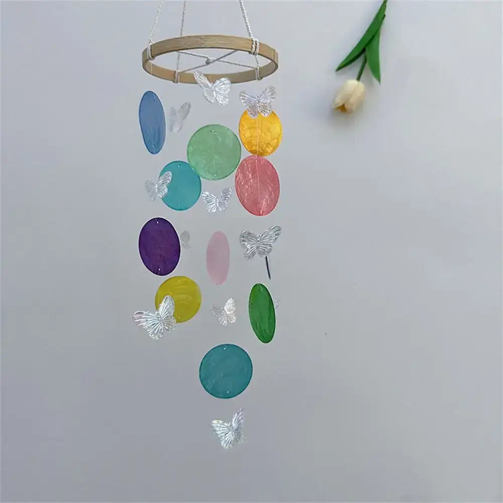 Handmade Rainbow Shell Wind Chimes