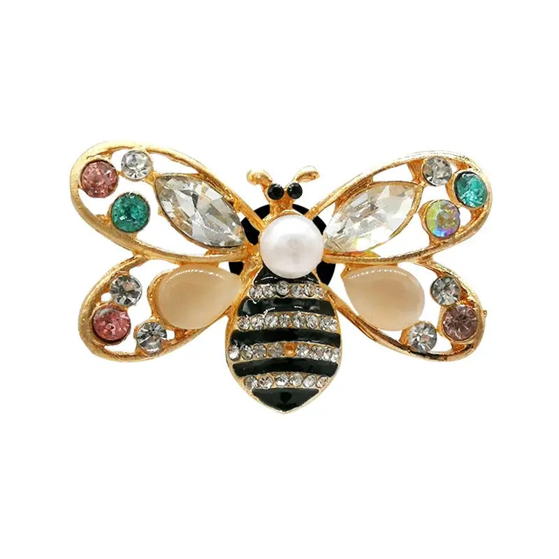 Colorful rhinestone bee shoe charm from Insect Shoe Charms - Personalized Bling for Shoes, perfect for customizing Crocs.