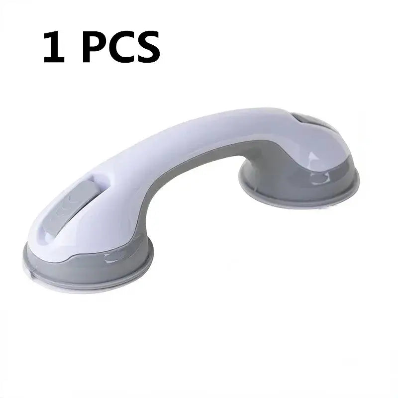 1 Piece Safety Handle Anti Slip Support with vacuum suction cups for secure bathroom grip, ideal for portable and drill-free installation.