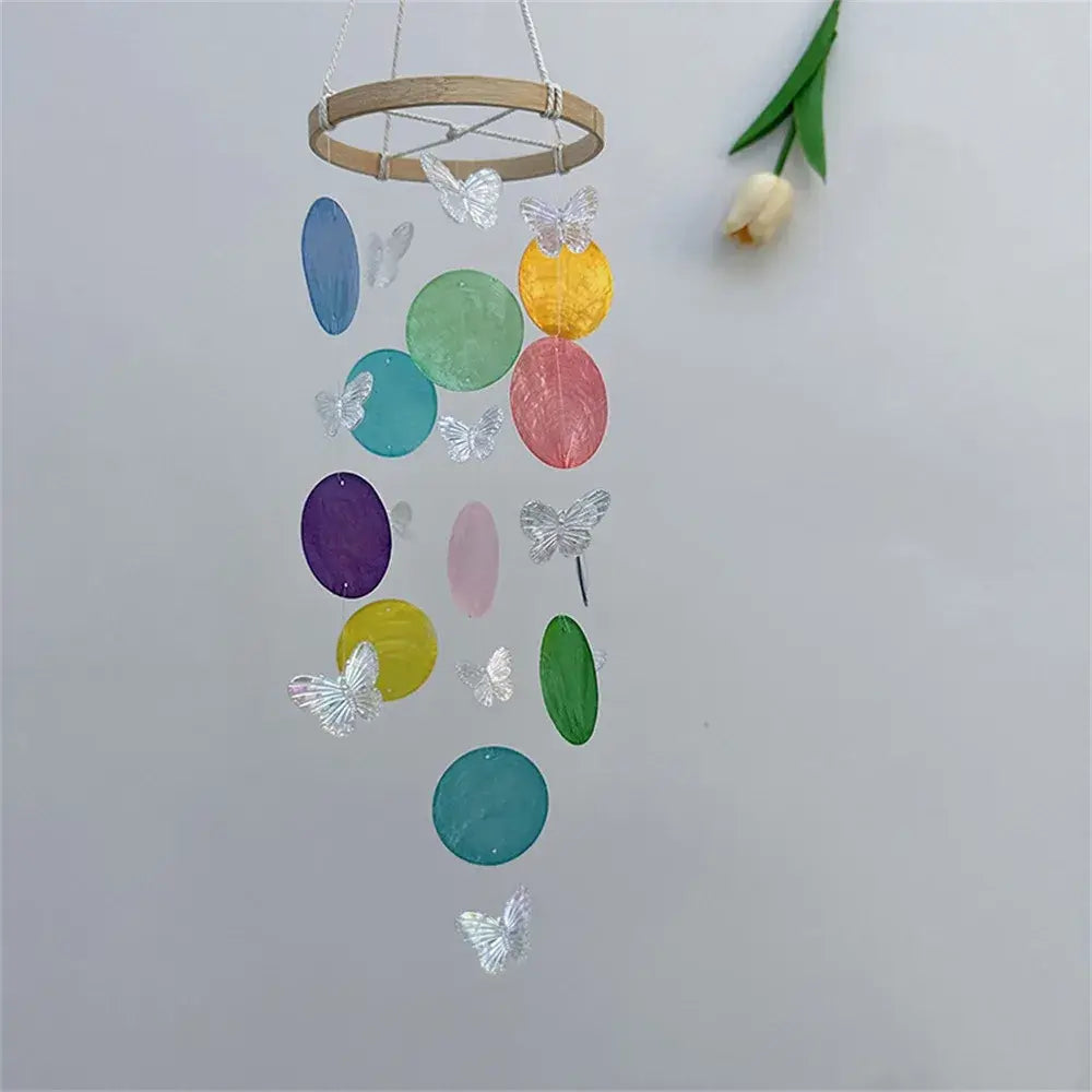 Handmade Rainbow Shell Wind Chimes