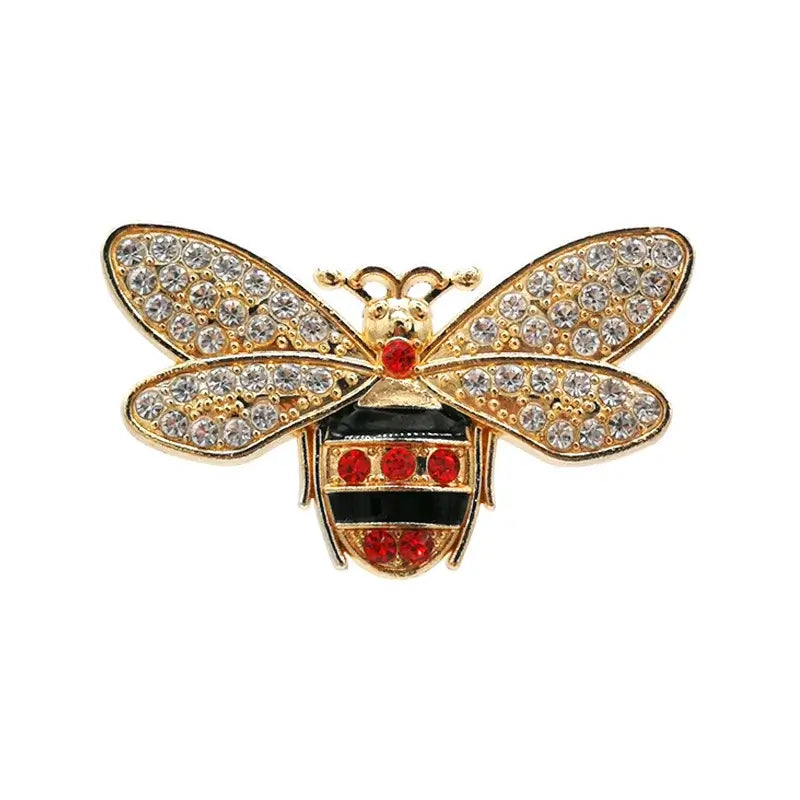 Bee shoe charm with red and clear rhinestones from Insect Shoe Charms - Personalized Bling for Shoes.