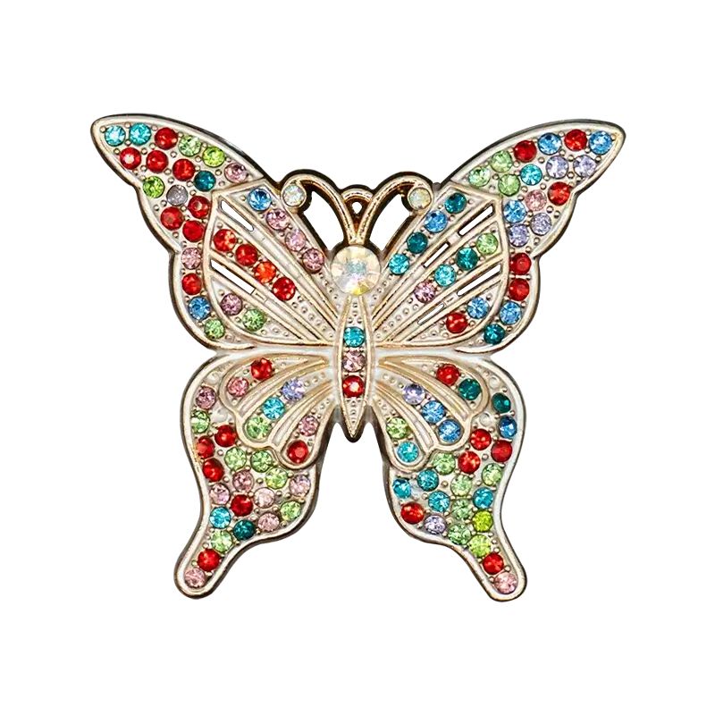 Multicolor rhinestone butterfly shoe charm from Insect Shoe Charms - Personalized Bling for Shoes.