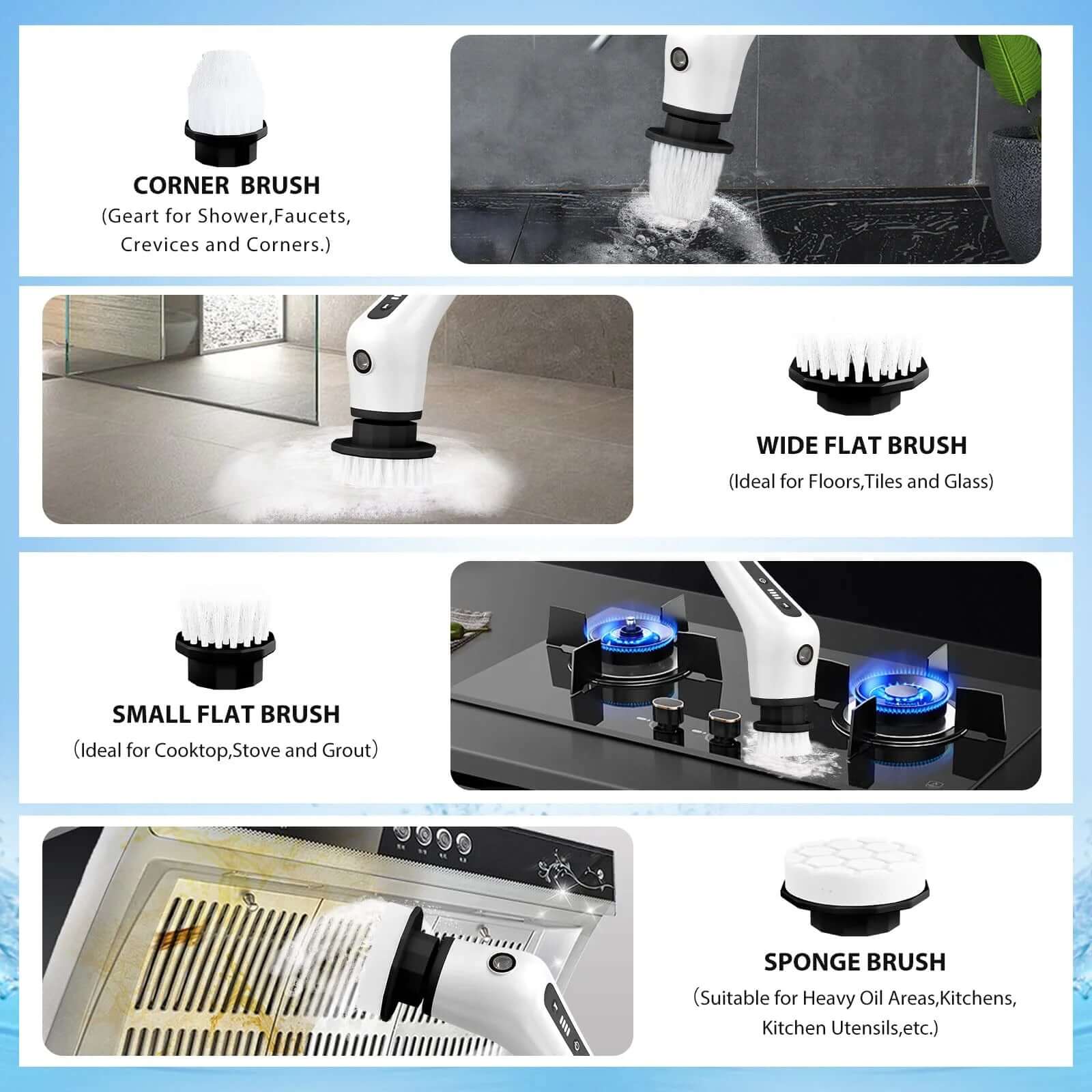 Transform Your Cleaning Game with the Flnelien Cordless Electric Spin Scrubber! 💪✨ 7 Brush Heads & 48